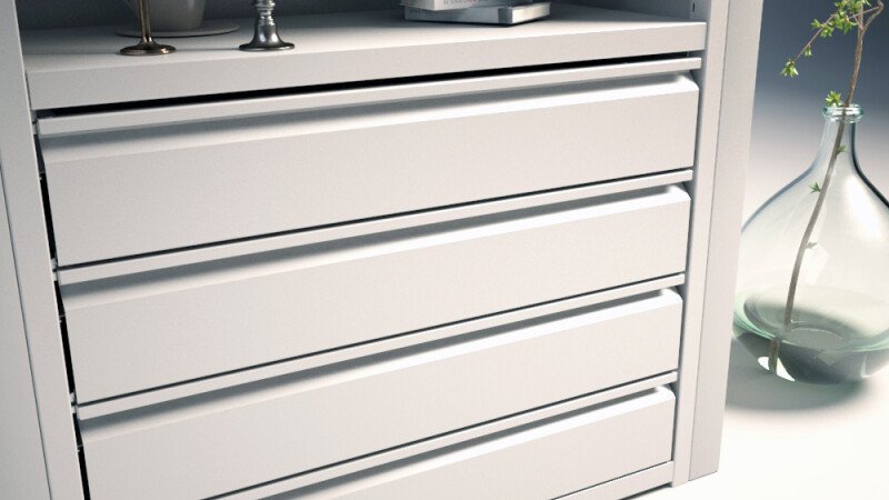Multiple options of drawer sizes both in width and height.