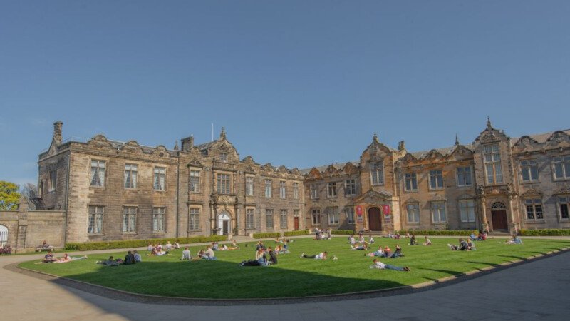 Students outside-University of St Andrews