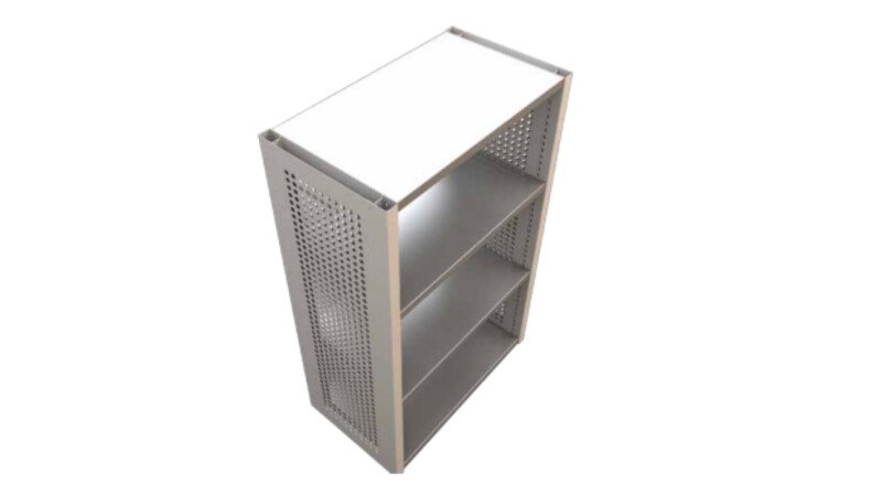 You have the option of uprights with circular perforations that enable ventilation within the storage system.