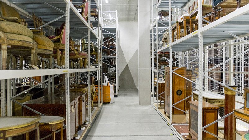 Either static long span shelves or put on mobile bases