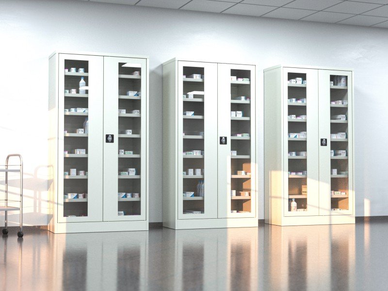 Medical supply cabinets