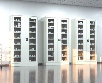Medical supply cabinets