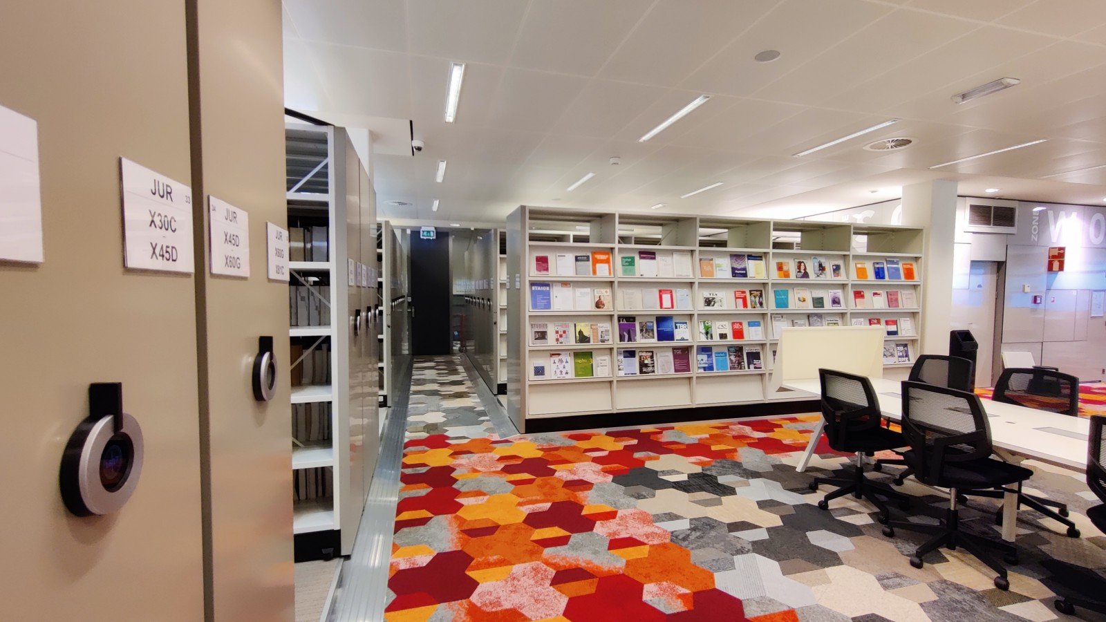 Library shelves